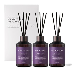에이센트 퍼퓸드 디퓨저, 퍼플로즈, 200ml, 3개