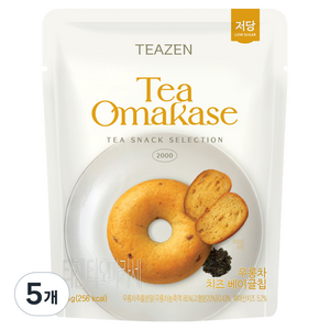 티젠 티오마카세 우롱차 치즈 베이글칩, 5개, 55g