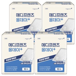 깨끗한나라 메디프렌즈 올데이 깔개매트, 10개입, 4개