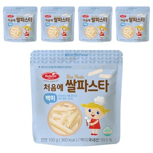 베베스트 처음에 쌀파스타 백미, 100g, 5개