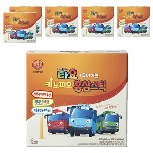 천지인 타요가 좋아하는 키노피오 홍삼스틱, 450g, 6개