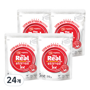 하림펫푸드 더리얼 슬림 가슴살 캣, 닭, 70g, 24개, 닭가슴살