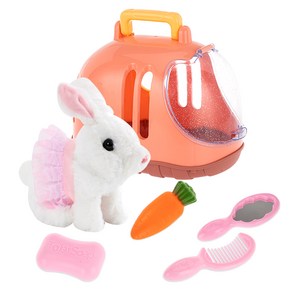 키저스 움직이는 헬로 미니펫 아기토끼 작동동물인형, 18cm, 1개
