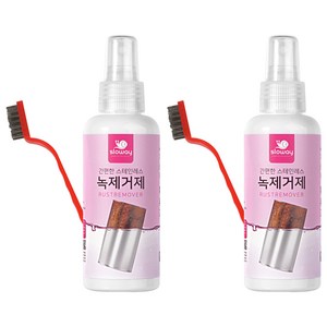 슬로웨이 간편한 스테인레스 녹제거제+브러쉬, 150ml, 2개