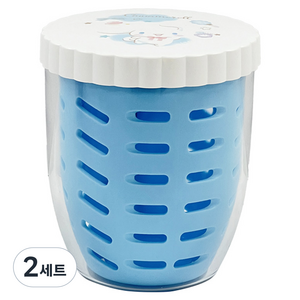 릴팡 아동용 산리오 후르츠 도시락 + 스텐포크 세트, 혼합색상, 2세트