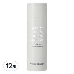 네이처리퍼블릭 아프리카 버드 옴므 올인원 프레시 밸런서, 150ml, 12개
