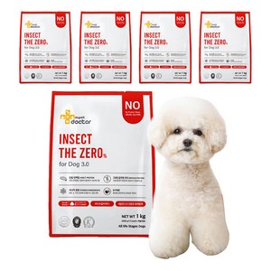 마이펫닥터 전연령 더 제로 포 독 3.0 알러지 건식사료, 곤충, 1kg, 5개