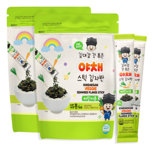 김대감 갓 볶은 야채 스틱 김자반 어린이용 15p, 150g, 2개