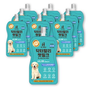 닥터할리 반려동물 펫밀크 시니어, 우유맛, 200ml, 10개