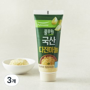 풀무원 튜브형 다진마늘, 80g, 3개