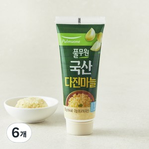 풀무원 튜브형 다진마늘, 80g, 6개
