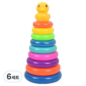 오즈토이 9단 오리 링토스 링쌓기 202010-15, 혼합색상, 6세트