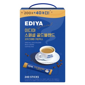이디야 스페셜 골드블렌드 리치크레마 커피믹스, 11g, 240개입, 1개