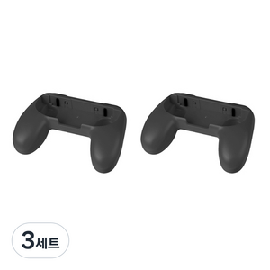 호후 닌텐도 스위치 조이콘 컨트롤러 그립 세트, 블랙, 3세트