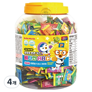 베베모린 뽀로로 튼튼 키즈 비타민 ABC 360g, 300정, 4개