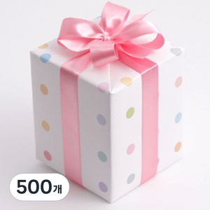 아이엔엠엔피 파스텔 도트 포장지, 화이트, 500개