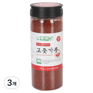 자연애고춧가루 양념용 고춧가루 PET, 110g, 3개