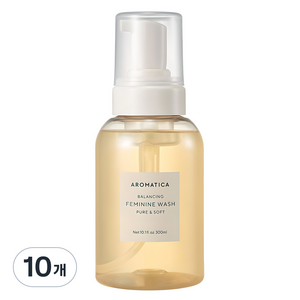 [비건라이프] 아로마티카 퓨어 앤 소프트 여성청결제, 300ml, 10개