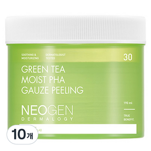 네오젠 그린티 모이스트 파하 거즈필링 패드 190ml, 30매입, 10개