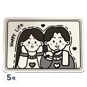 올라운더 미끄럼방지 현관 주방 욕실 발매트, D, 5개