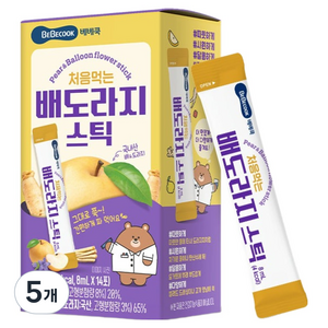 베베쿡 처음먹는 배도라지 스틱, 112ml, 5개