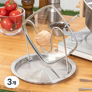 SILVERSTAR 올스텐304 냄비뚜껑 조리도구 거치대, 3개