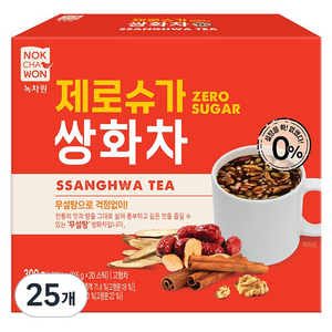 녹차원 제로슈가 쌍화차, 25개, 20개입, 15g