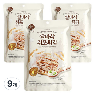 강고집 쌀바삭 쥐포튀김, 9개, 60g