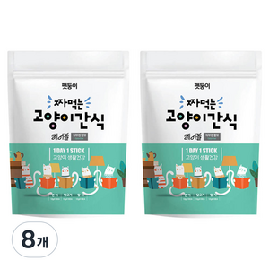 펫둥이 짜먹는 고양이 간식, 혼합맛(참치/연어/닭고기), 360g, 8개