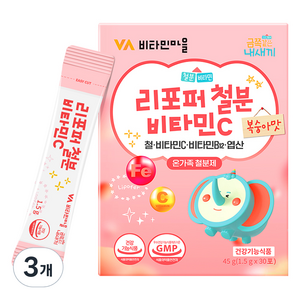 비타민마을 금쪽같은 내새끼 리포퍼 철분 비타민C 30p, 45g, 3개