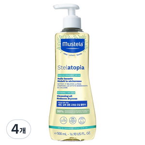 무스텔라 스텔라토피아 클렌징 오일, 500ml, 4개