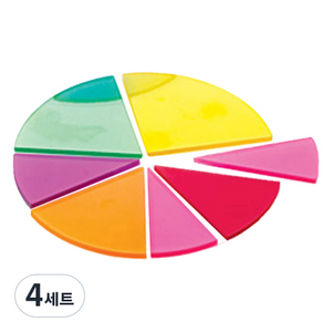 이디엑스에듀케이션 분수 학습 타일 무지개 7종 세트, 4세트