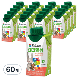 파스퇴르 킨더밀쉬, 200ml, 60개