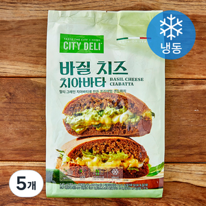 삼립 시티델리 바질 치즈 치아바타 (냉동), 180g, 5개, 3개입