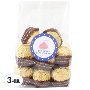 황씨네도시락 투명 M 봉투 30p + 초콜릿 스티커 친구야 맛있게 레드 15p + 블루 15p, 3세트