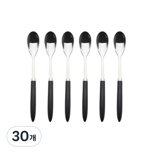 헥사곤 스텐 티스푼, 블랙, 30개