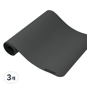 가네샤요가프랍스 베이직 프랍스 와이드 TPE 요가매트, Charcoal, 3개