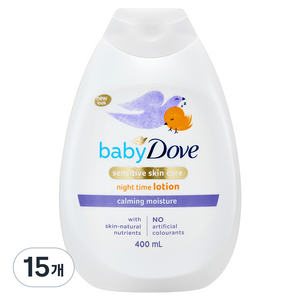 베이비도브 카밍 모이스처 바디로션, 400ml, 15개