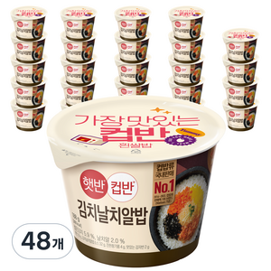 햇반컵반 김치날치알밥, 188g, 48개