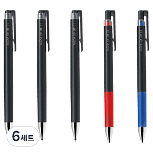 파이롯트 쥬스업 볼펜 0.4mm 5p 세트, 블랙, 블루, 레드, 6세트