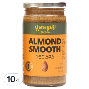 허니어스 넛버터 아몬드스무스, 400g, 10개