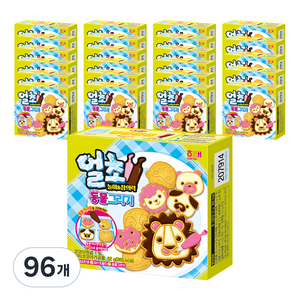 해태제과 얼초 동물그리기 52g, 단품, 96개