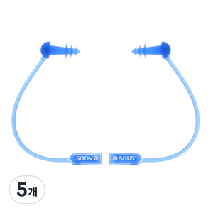 아쿠스 수영 분실방지 실리콘 코드 귀마개 AQSA-0017, BLU, 5개