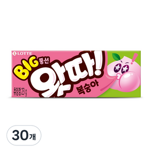 롯데제과 왓따 복숭아, 23g, 30개