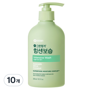 그린핑거 힘센보습 인텐시브 워시, 300ml, 10개