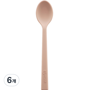 실리만 국내생산 크림 어린이 숟가락 크림피치 숟가락, 단품, 6개