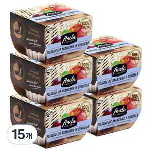 아넬라 유아 생과일 퓨레 2p, 혼합맛(사과/생푸룬), 200g, 15개