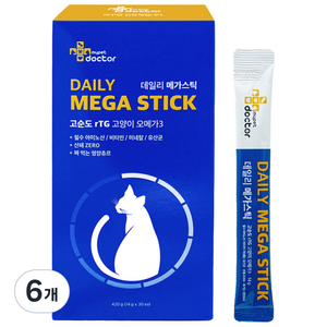 마이펫닥터 고양이 데일리 메가 스틱 영양제, 420g, 오메가3, 6개
