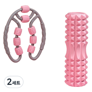 써뉴즈 스포츠 필라테스 폼롤러 A세트, 핑크, 2세트