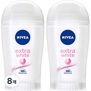 니베아 데오드란트 엑스트라 화이트 스틱타입, 40ml, 40g, 8개